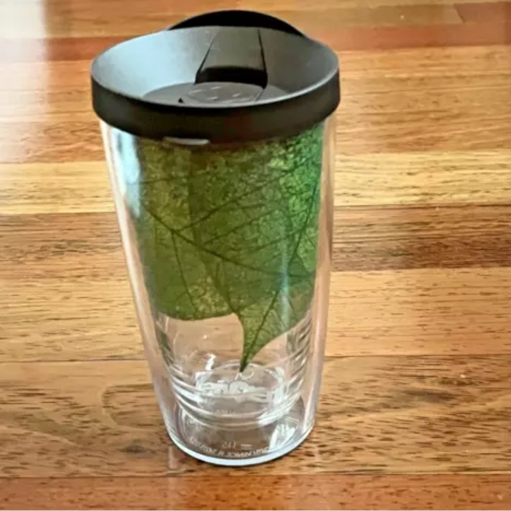 Tervis Tumbler Green Leaves Recycled 16 Oz Brown Lid Go Green Save The Earth